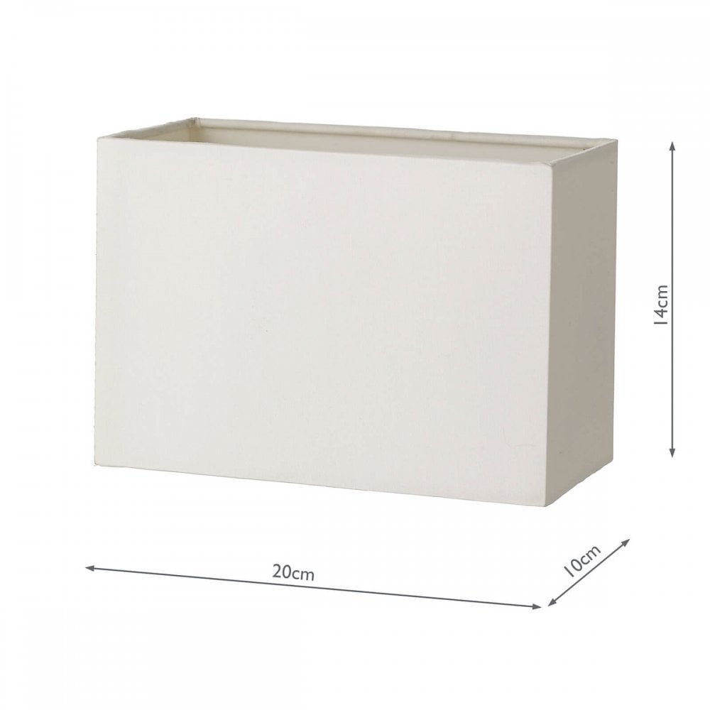 Rectangular planter box with dimensions: 20cm length, 10cm width, 14cm height.