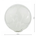 A clear glass sphere, 10cm in diameter, suitable for decorative lighting.
