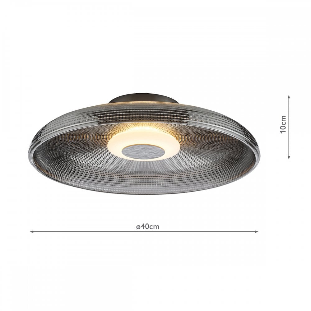The minimalist ceiling light with dimensions, showing a diameter of 40cm and a height of 10cm.