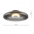 The minimalist ceiling light with dimensions, showing a diameter of 40cm and a height of 10cm.