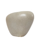A light grey, stone-like decorative vase, with a smooth and organic shape.