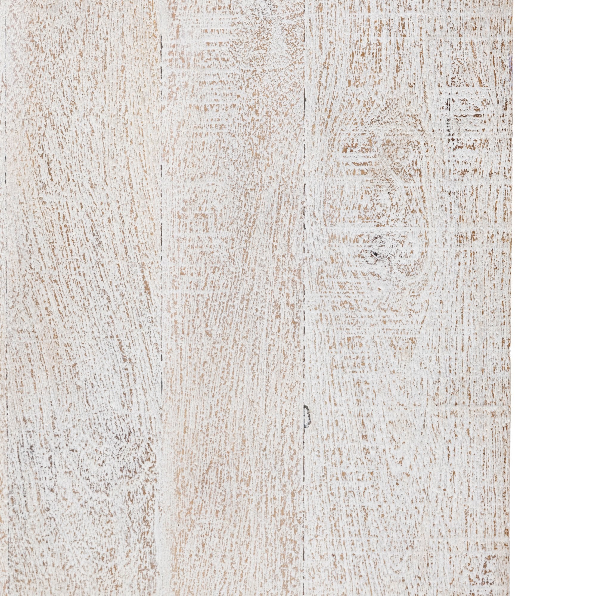 A close-up of the rustic weathered wood grain, emphasizing its natural and textured surface.