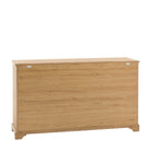 A rear-on view of the large wooden sideboard against a white background.