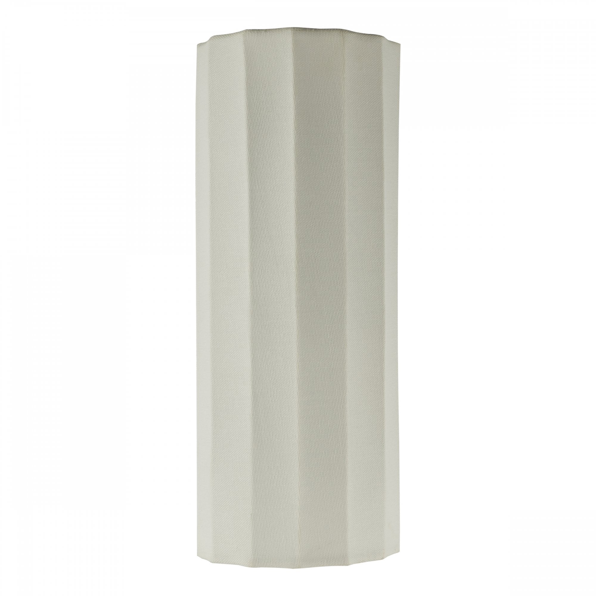 A white fluted wall light with a textured, ribbed surface, ideal for modern interiors.