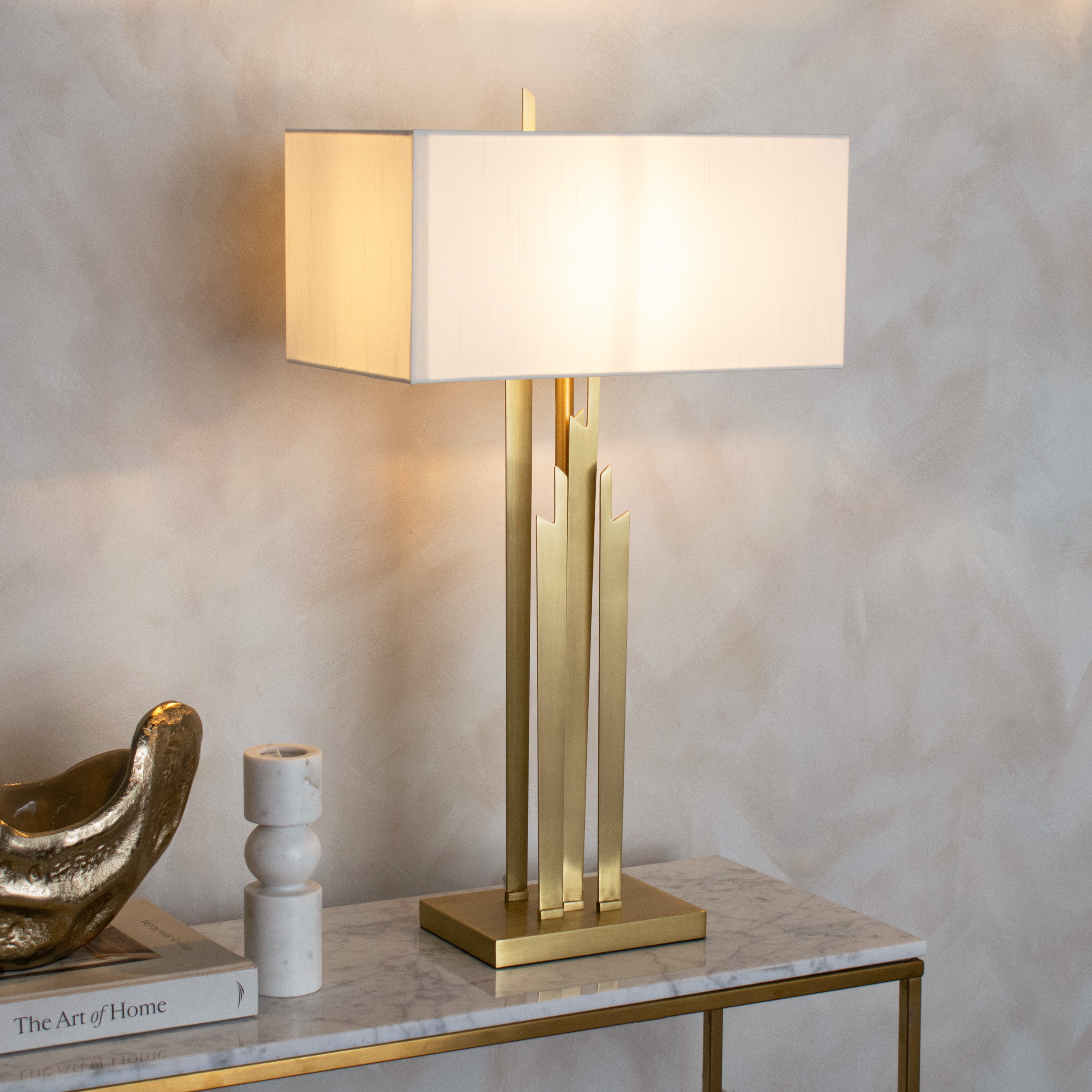 Carrick Antique Brass Table Lamp by RV Astley