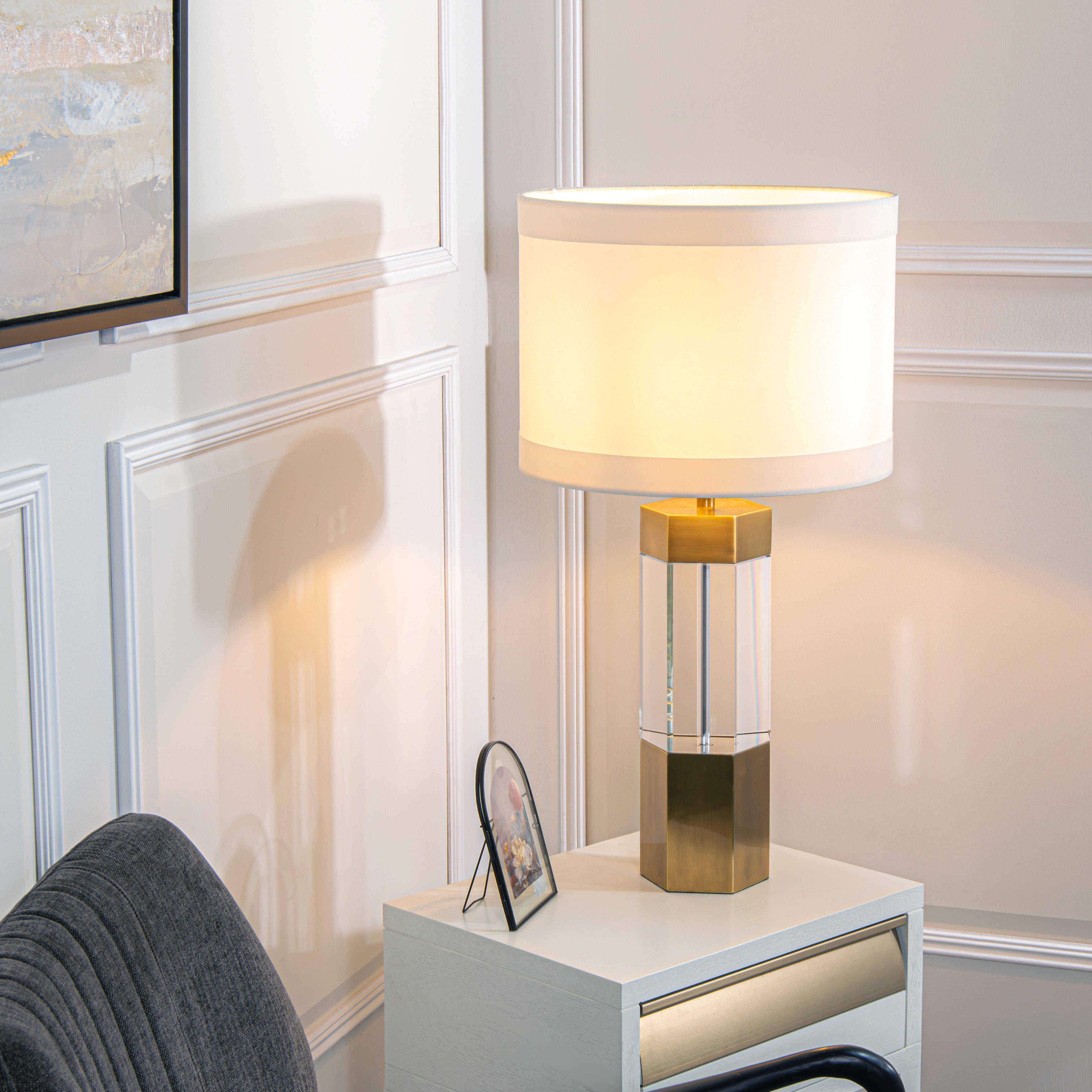 Faye Antique Brass Table Light by RV Astley