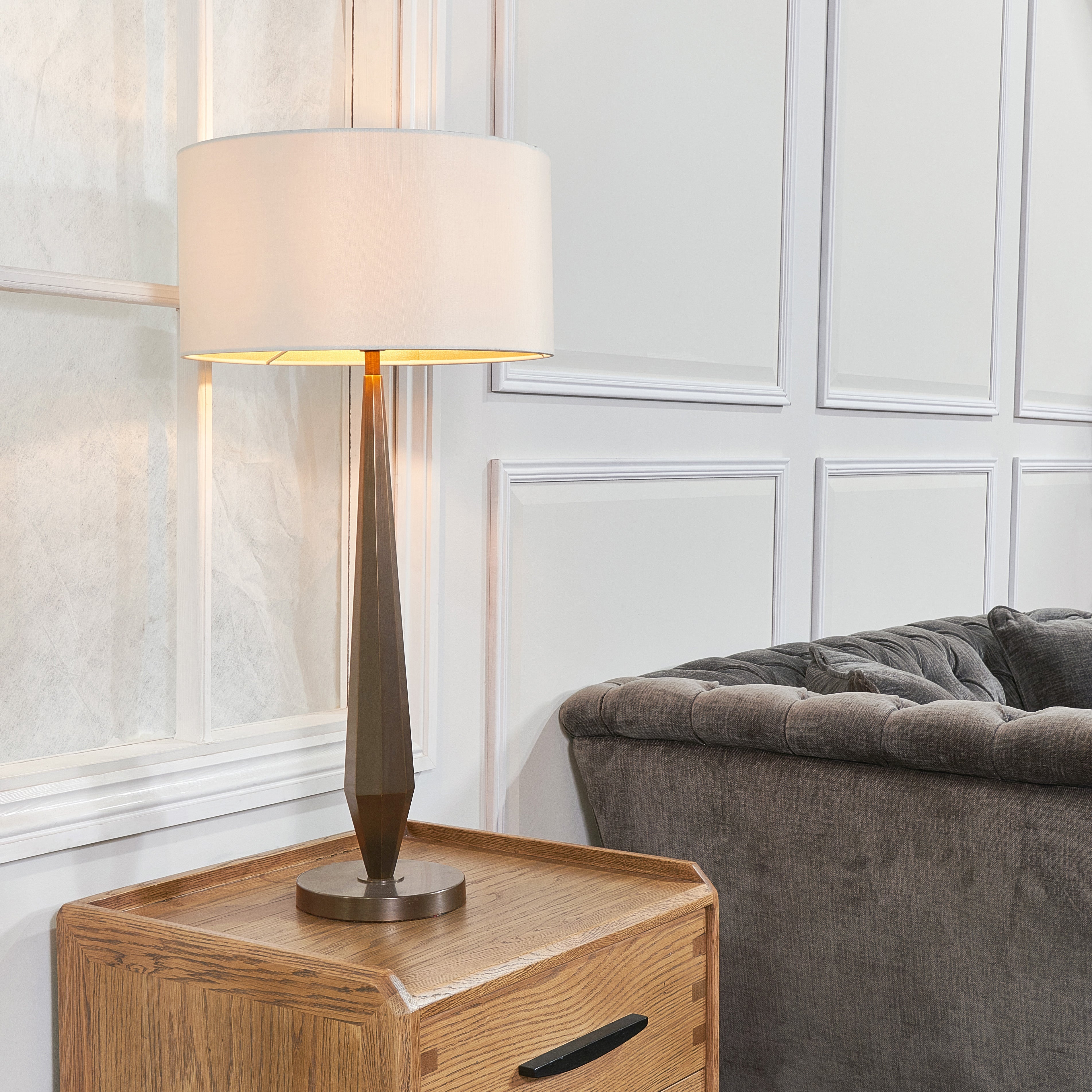 Aisone Dark Brass Table Light by RV Astley
