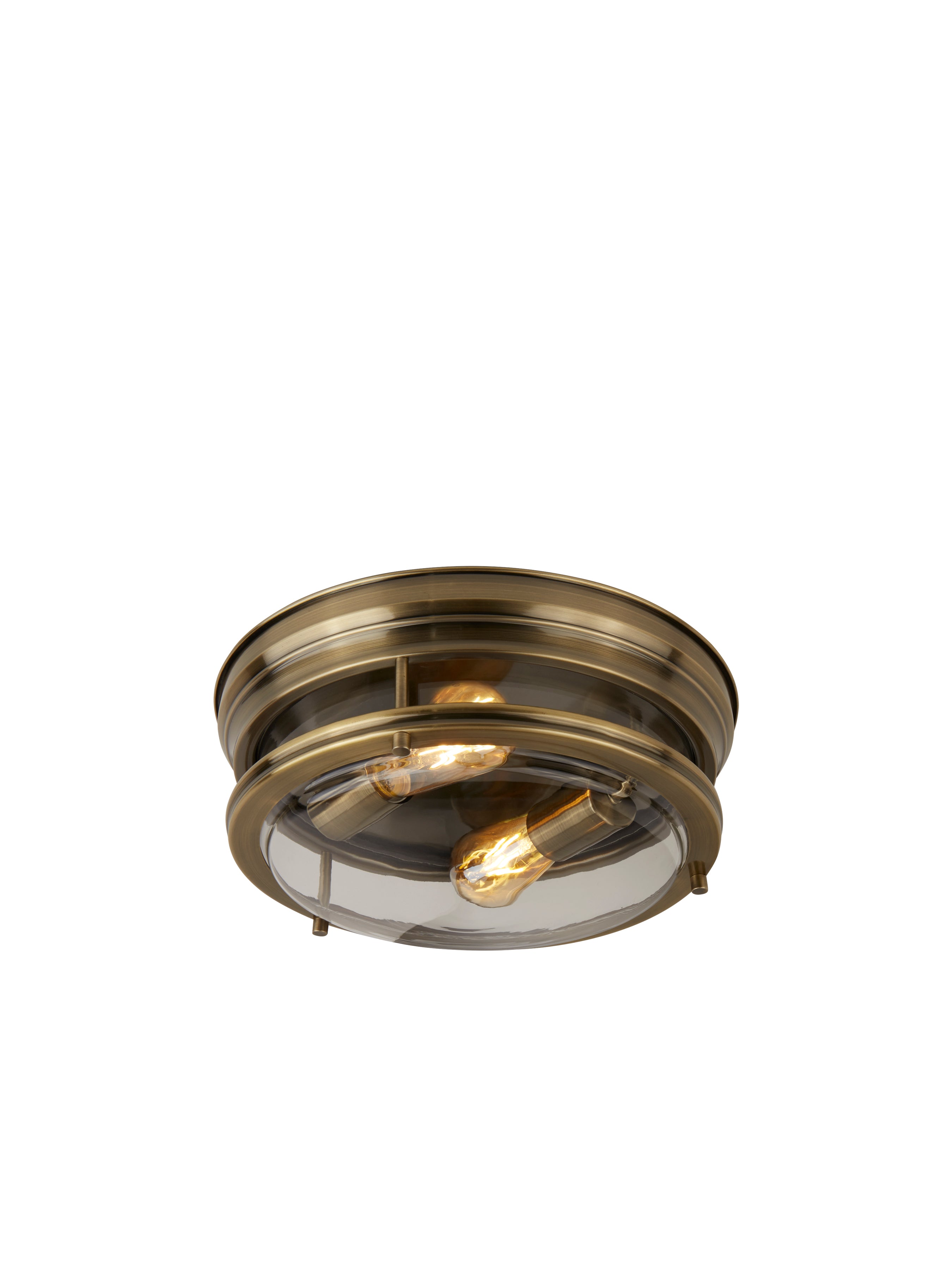 A close-up view of the ceiling lamp.