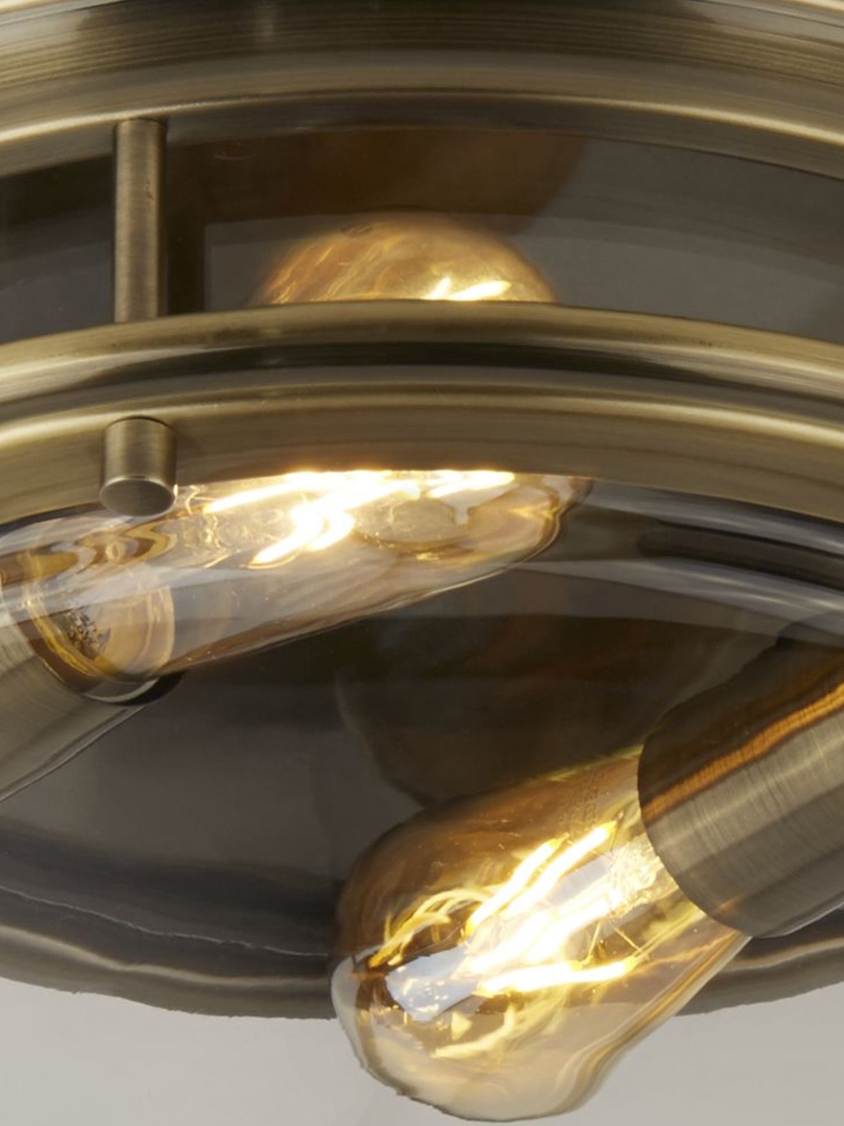 A close-up view of the interior of the lamp.