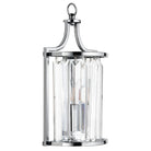 Sleek silver wall light with crystal rods for a modern and bright interior.