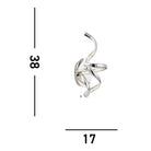 Dimensions of the chrome spiral LED wall light: 38cm height, 17cm width.