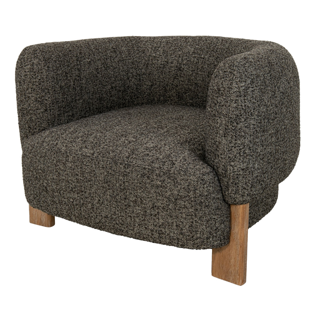 Alvaro Grey Fabric Armchair by RV Astley
