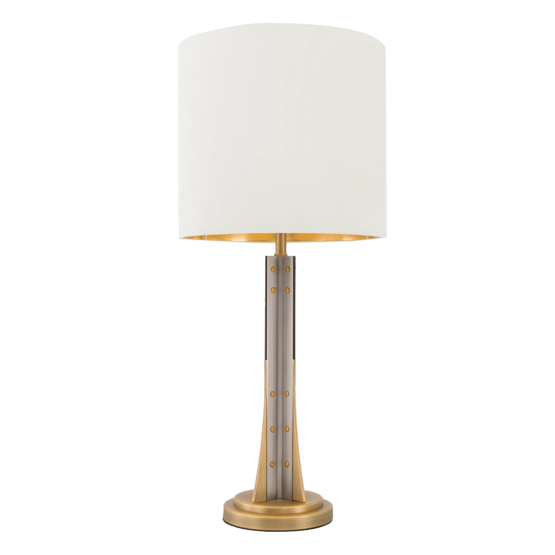 Enoch Antique Brass & Gunmetal Table Lamp by RV Astley