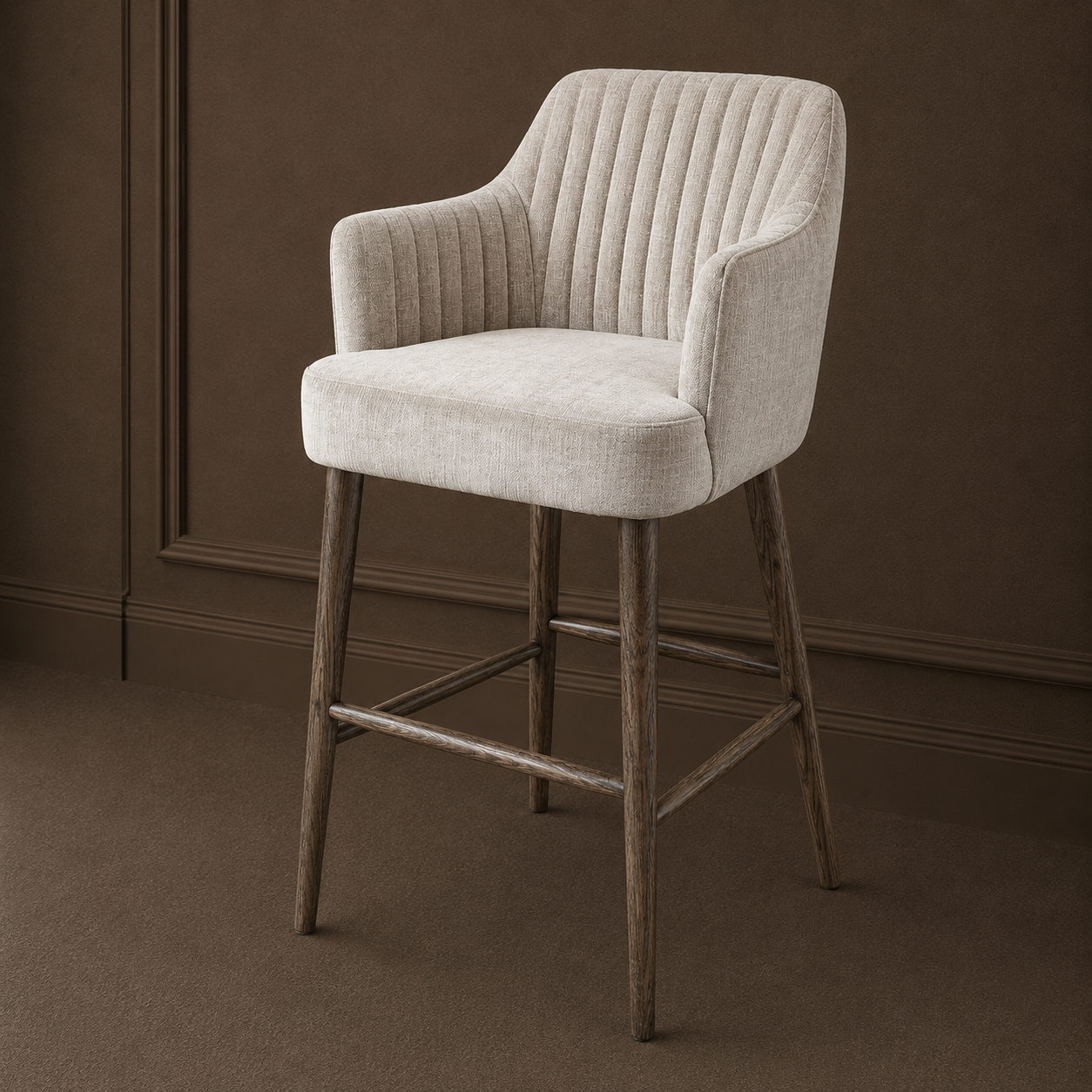 Blisco Latte Finish Bar Stool by RV Astley