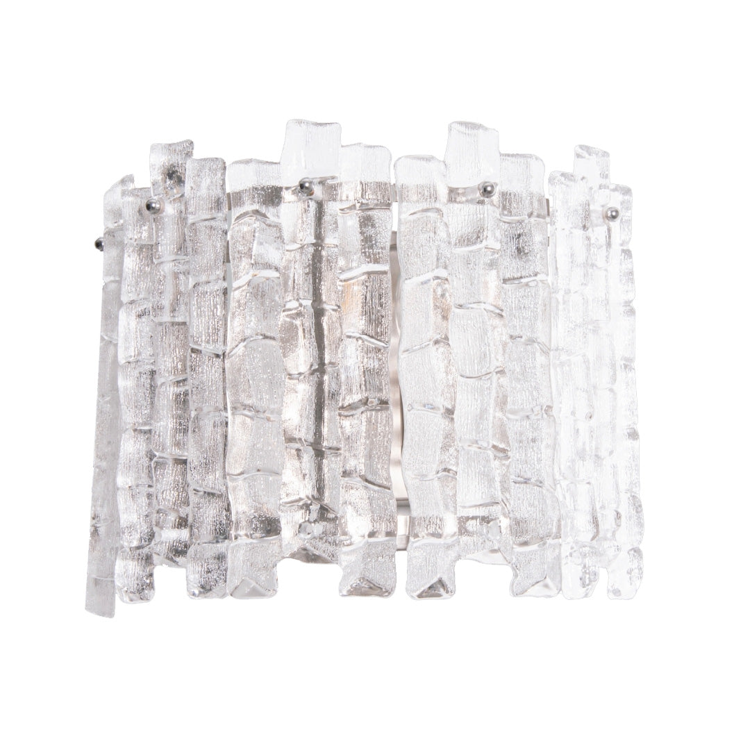 Benci Etched Glass & Nickel Wall Light by RV Astley
