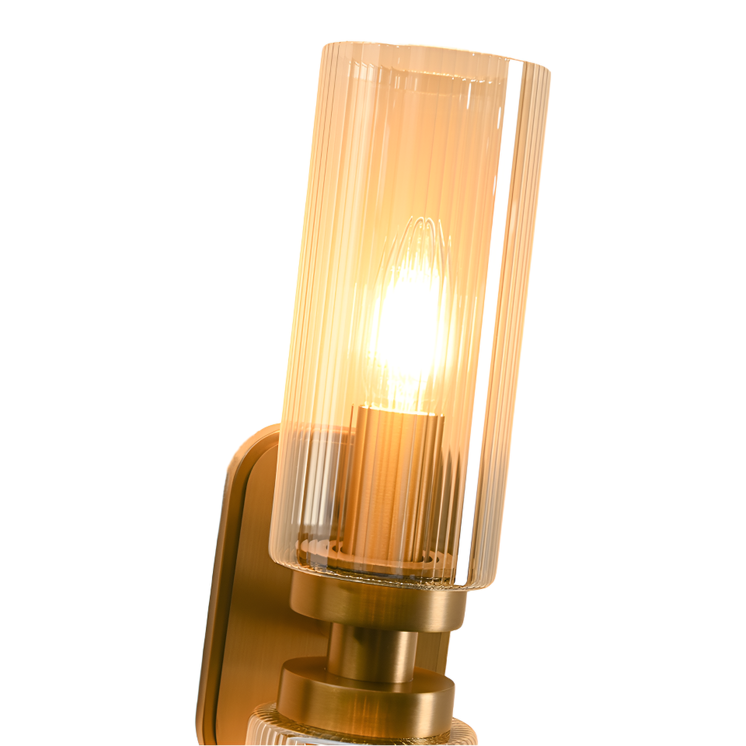 Revere Wall Light in Gold with Smoked Glass Light Shades by Luxe Collection