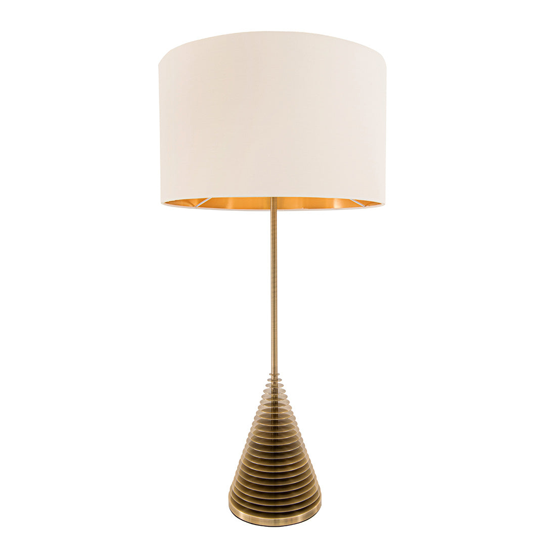 Lea Tall Antique Brass Table Lamp by RV Astley