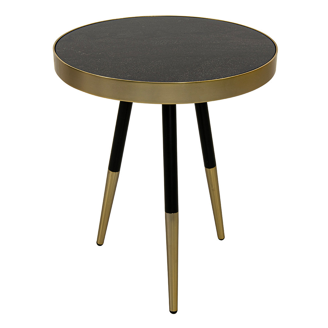 Zeus Marble Top & Brass Side Table by RV Astley