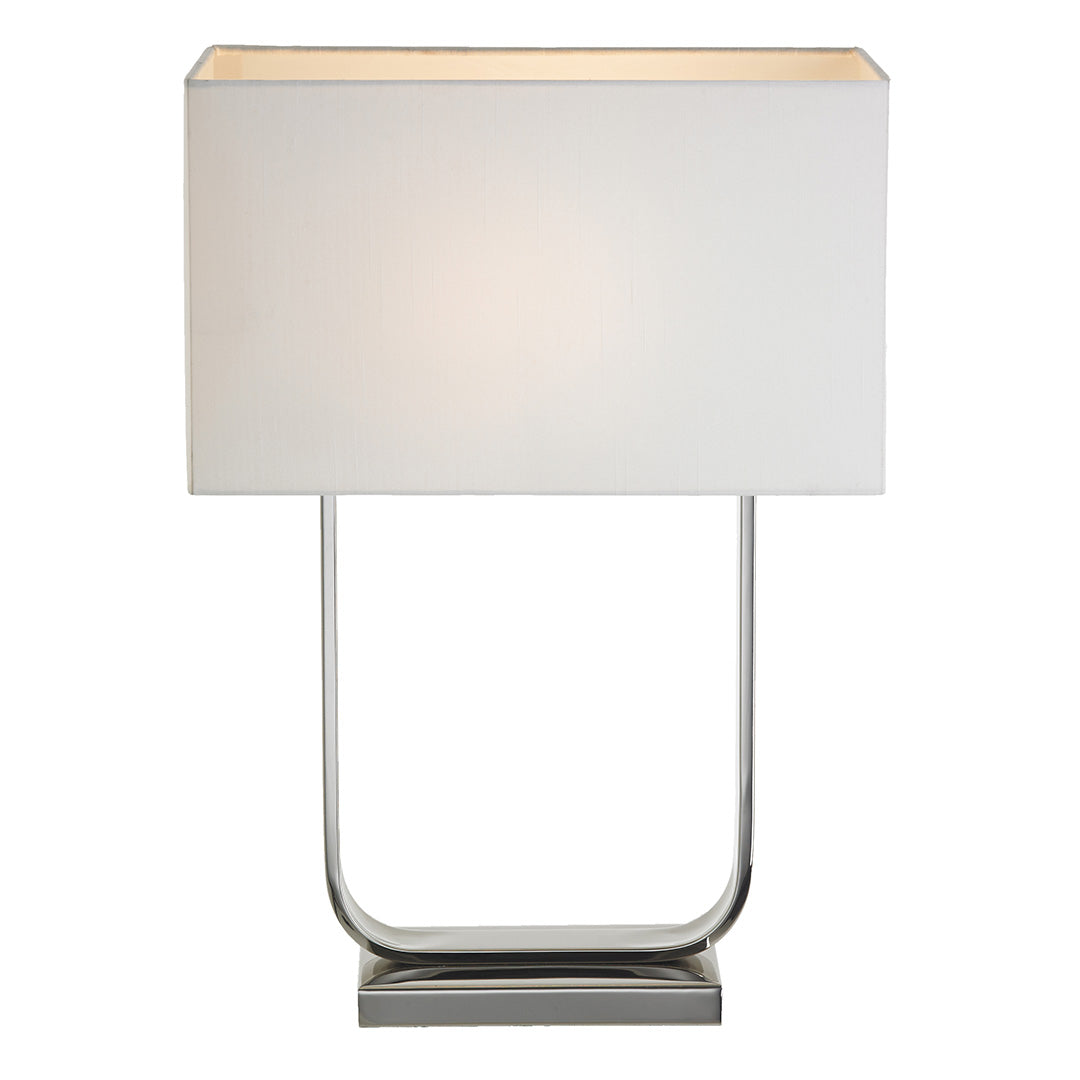 Paris Nickel & White Table Lamp by RV Astley