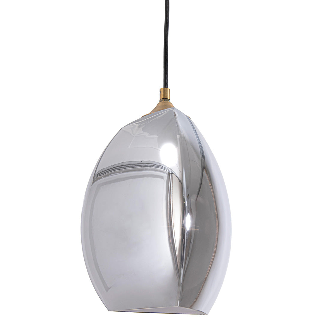 Talence Antique Brass & Smoked Glass Pendant Light by RV Astley