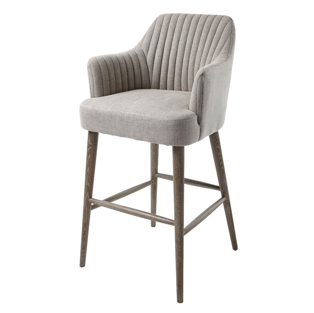 Blisco Warm Grey Fabric Bar Stool by RV Astley