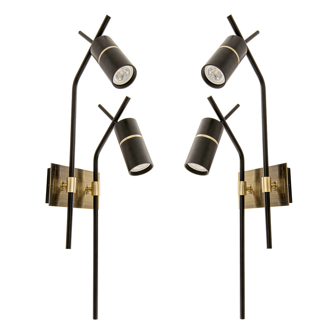 Sterling Antique Brass Wall Light by RV Astley