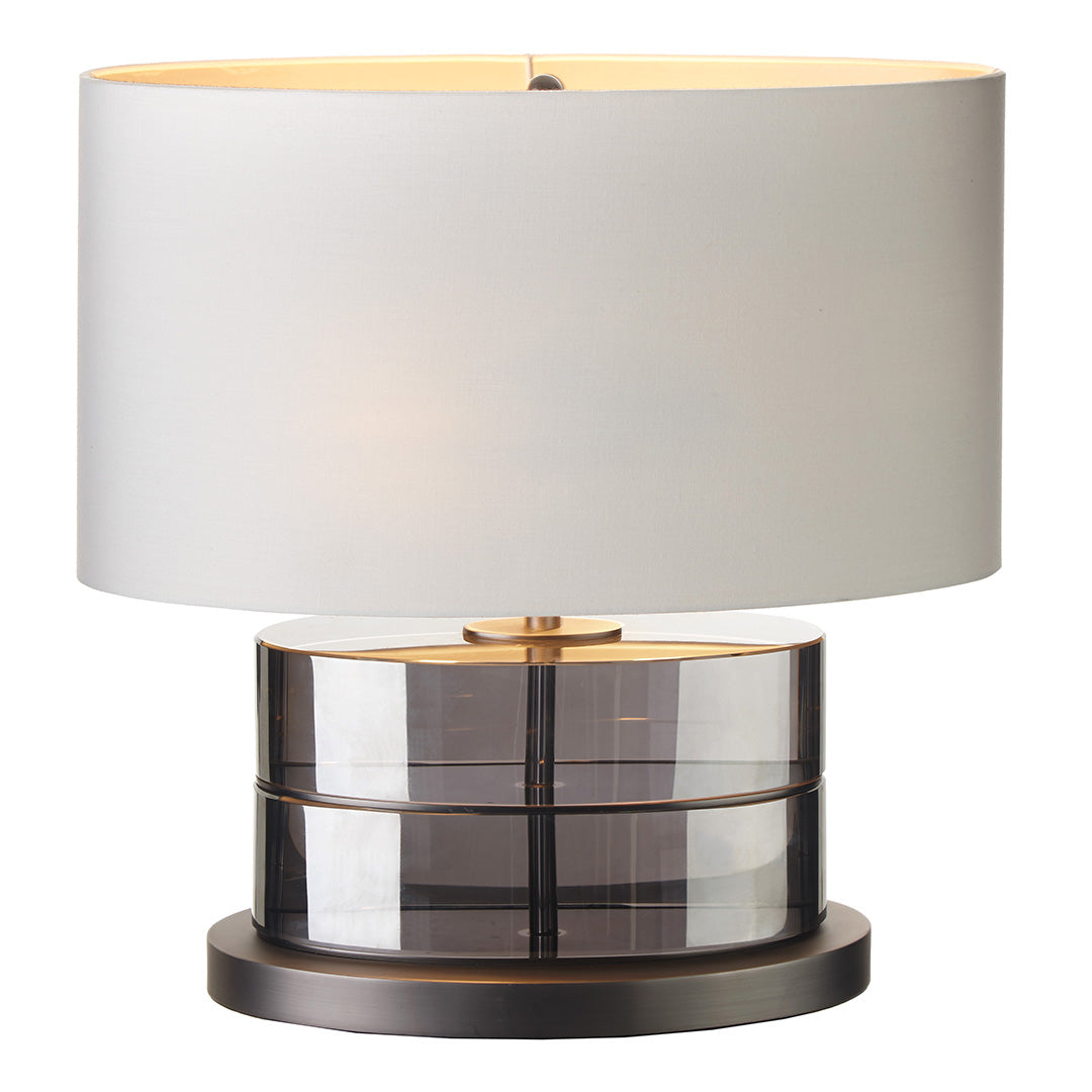 Todd Smoke Glass Table Lamp by RV Astley