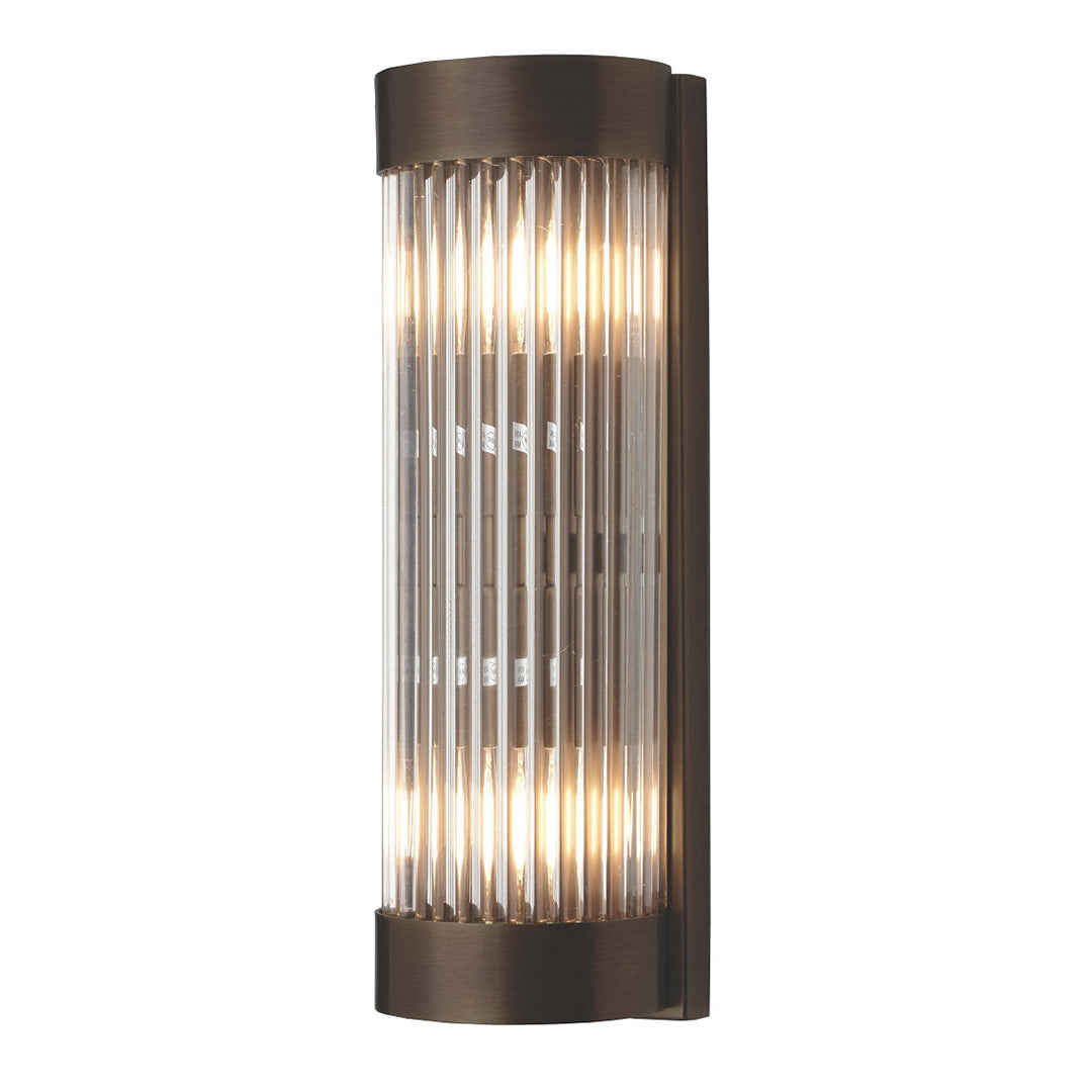 Nasir Dark Brass & Glass Rods Wall Light by RV Astley