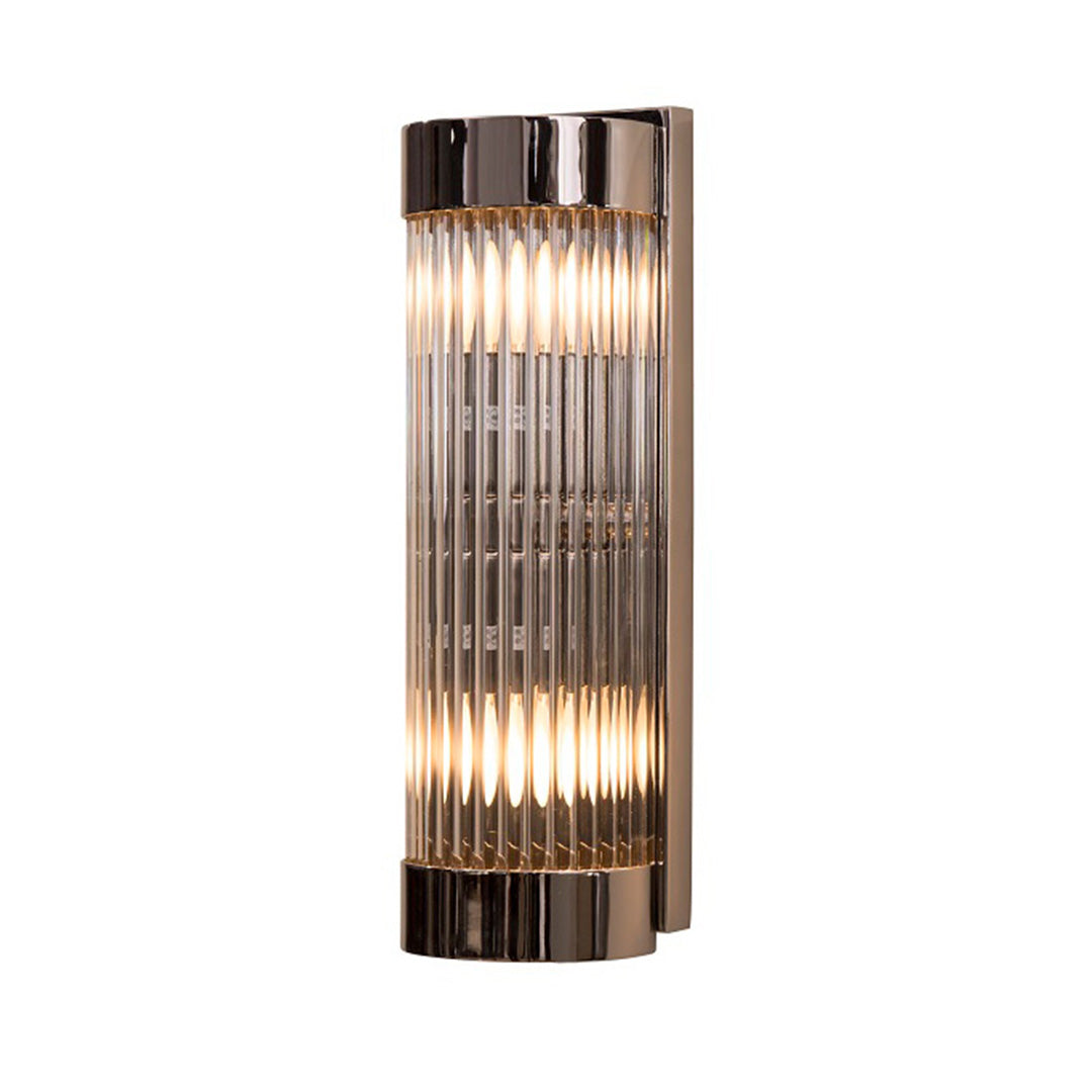 Nasir Nickel & Glass Rod Wall Lamp by RV Astley