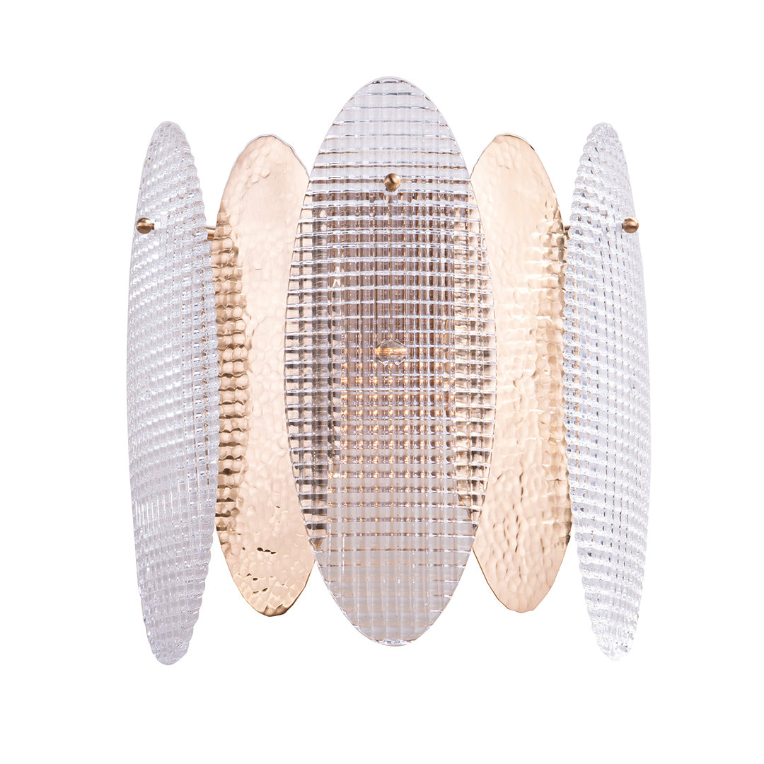 Elsa Antique Brass & Glass Wall Light by RV Astley