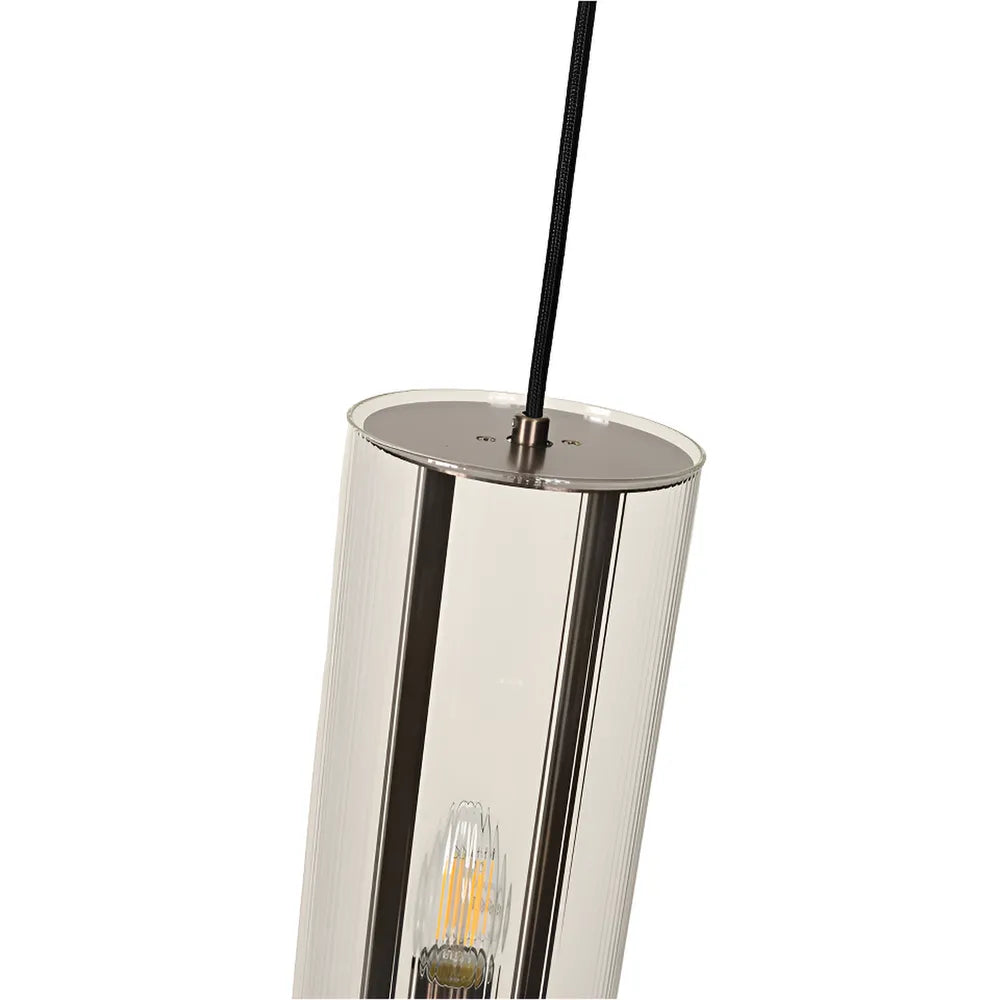 Revere Bronze & Clear Glass Single Pendant by Luxe Collection