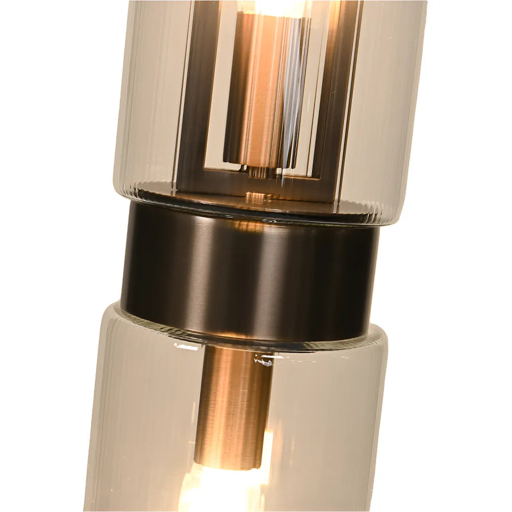 Revere Bronze & Clear Glass Single Pendant by Luxe Collection