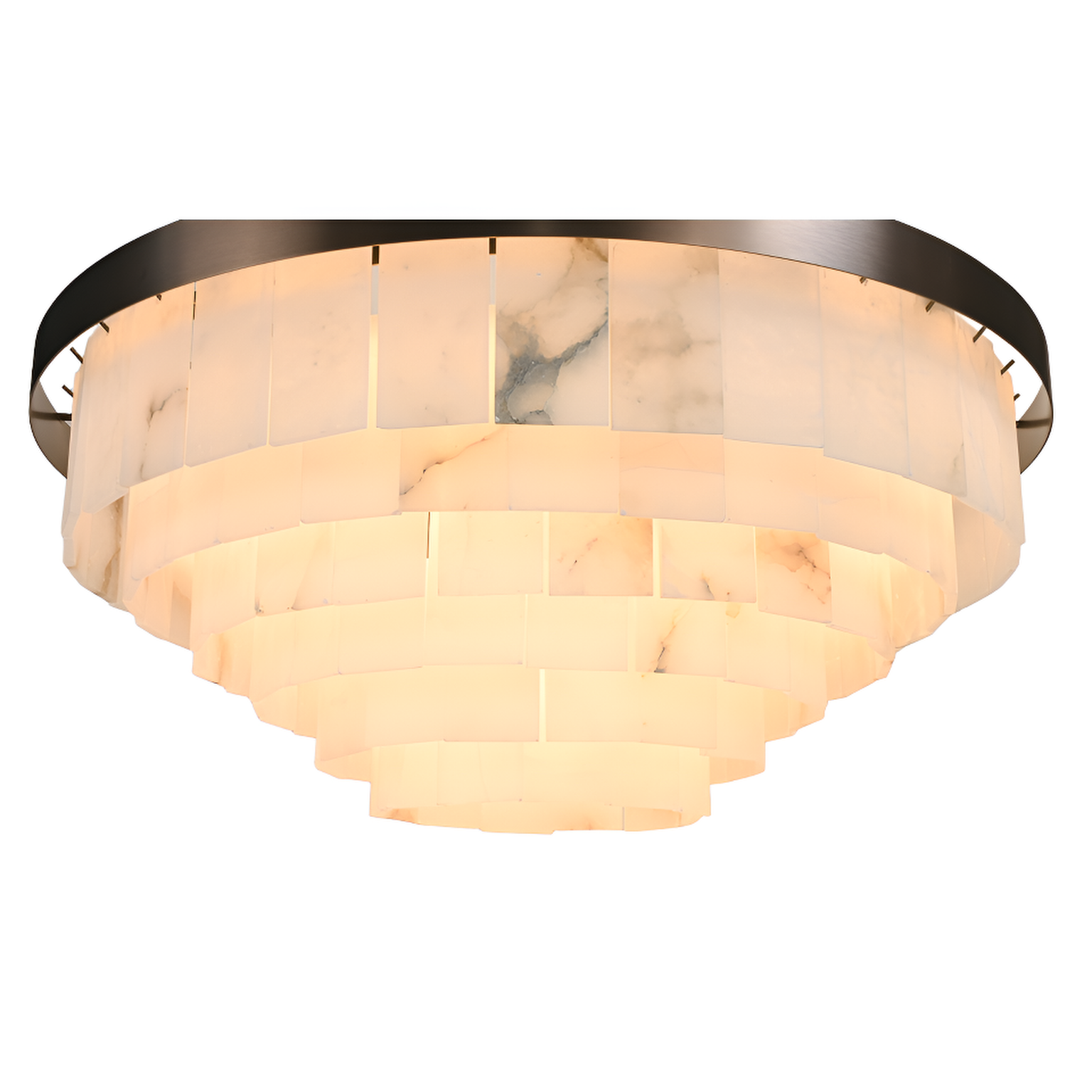 Mayfair Bronze & Alabaster Pendant 80cm by Luxe Collection