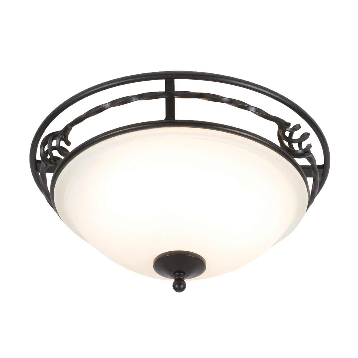 Pembroke 2 Light Flush Ceiling Light Style A Black – Decor Lighting