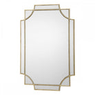 A close-up view of the Florence Gold Ornate Wall Mirror against a plain white background.