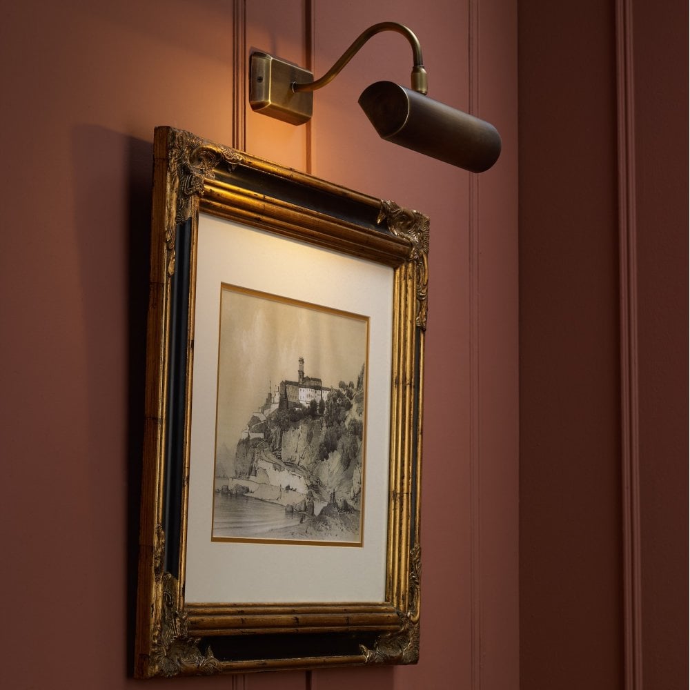 Ines Small Picture Light in Antique Brass Finish – Decor Lighting