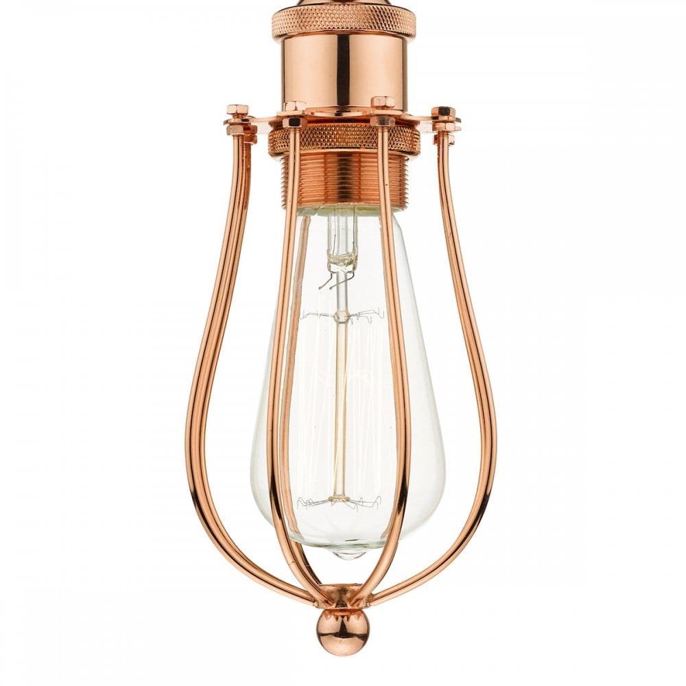 Taurus Copper Caged Single Pendant Light – Decor Lighting