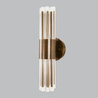 Colmar Antique Brass & Glass Tubes Wall Light by RV Astley