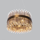 Colmar Antique Brass Chandelier with Glass Tubes - 60cm by RV Astley