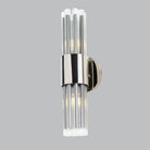 Colmar Polished Nickel Wall Light with Glass Tube Shade by RV Astley