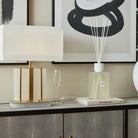 Kelcie Antique Brass & White Marble Table Lamp by RV Astley