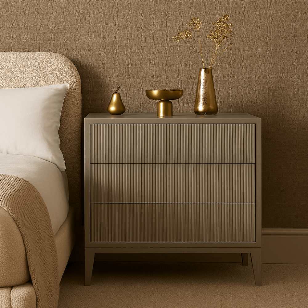 Amur Chest Of Drawers Ceramic Grey 3 Drawer by RV Astley