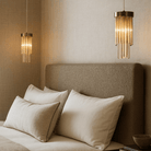 Nessa Antique Brass Pendant Light with Glass Shade by RV Astley