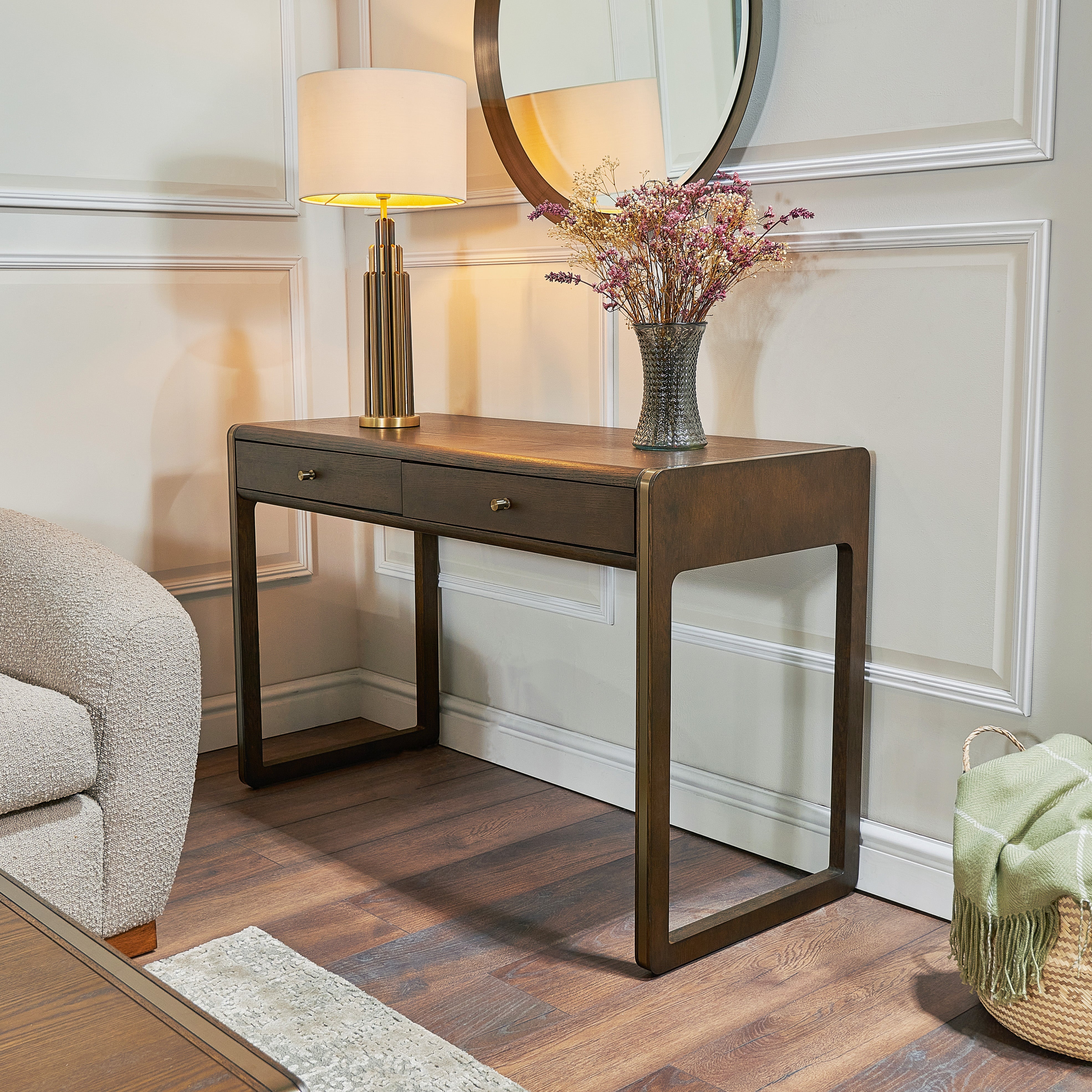 Kime Chocolate Wood Dressing Table by RV Astley
