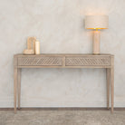 Croft Natural Stonewash Wood Console Table by RV Astley