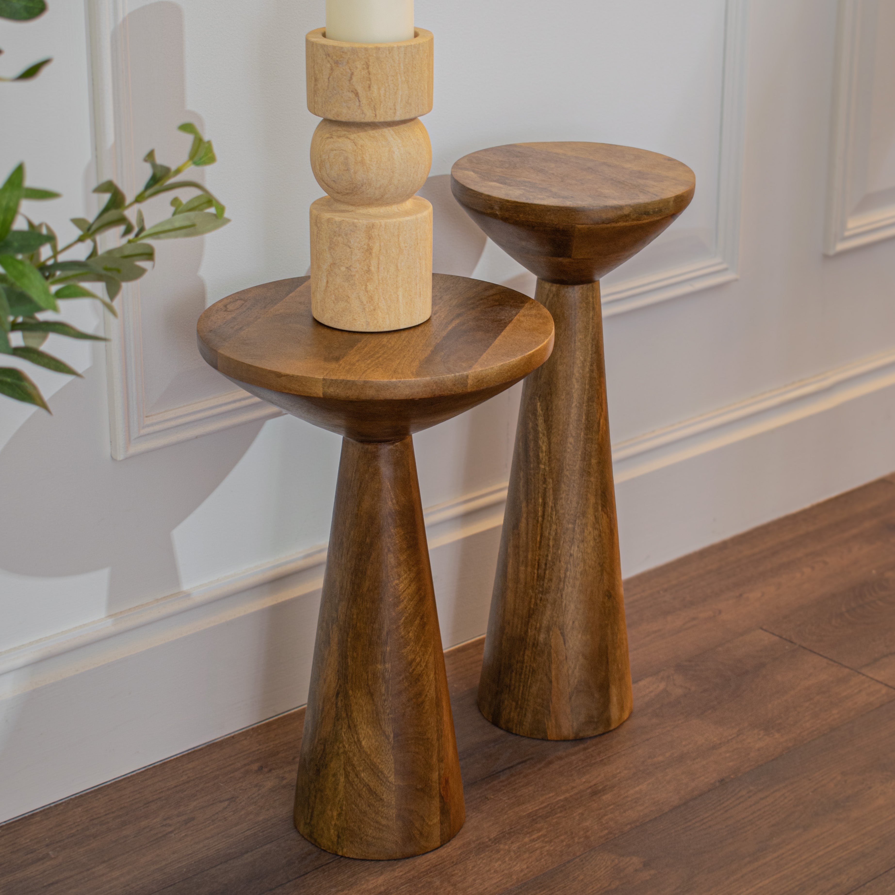 Charlotte Natural Wood Side Tables by RV Astley