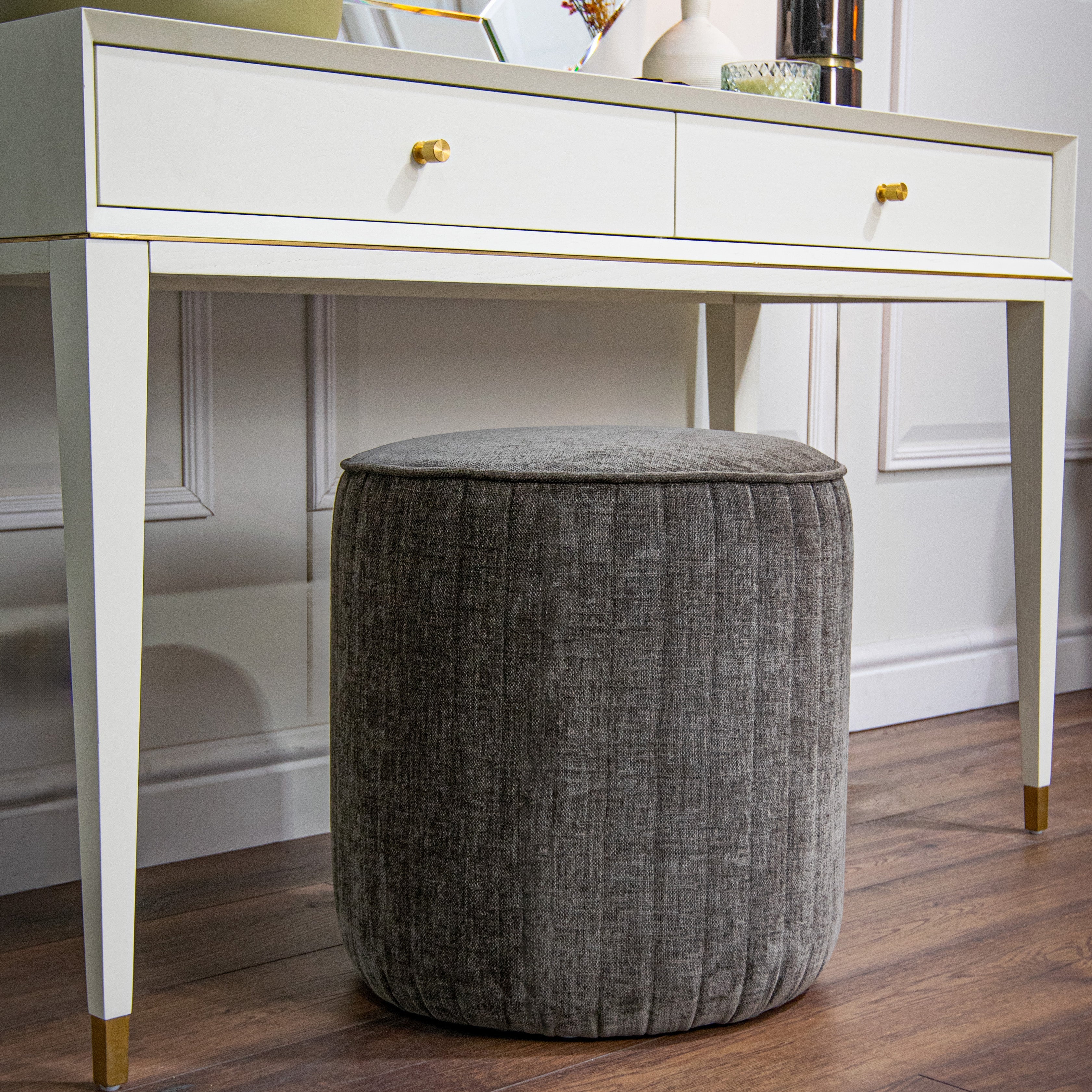 Haceby Mouse Chenille Fabric Stool by RV Astley