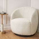 Chalain Natural Finish Boucle Swivel Chair by RV Astley