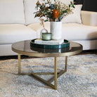 Cullen Metal & Marble Coffee Table by RV Astley