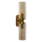 Revere Wall Light in Gold with Smoked Glass Light Shades by Luxe Collection